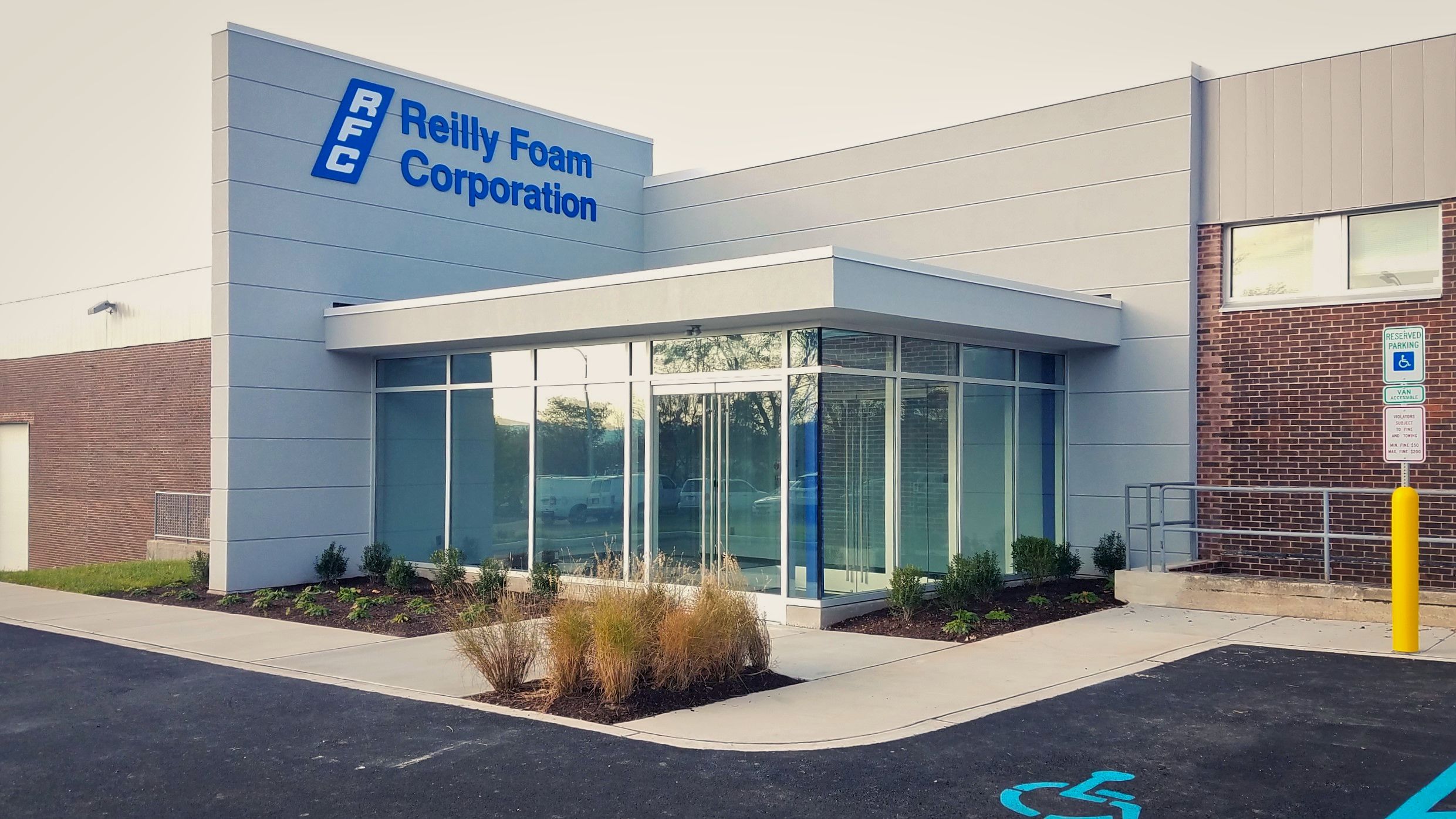 Picture of the outside of Reilly Foam Corporation building